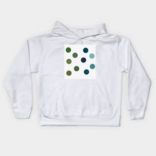 Scattered Green & Blue Circles Kids Hoodie